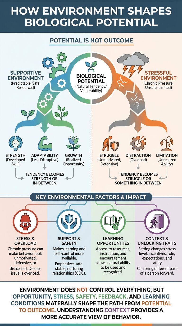How Environment Can Shape Biological Potential