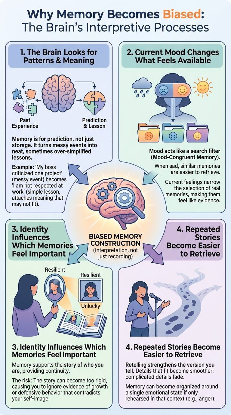 Why Memory Becomes Biased