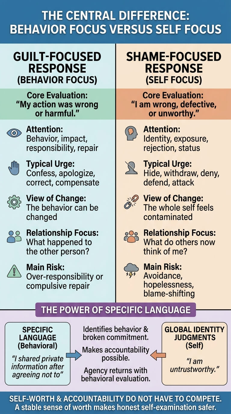 The Central Difference: Behavior Focus Versus Self Focus