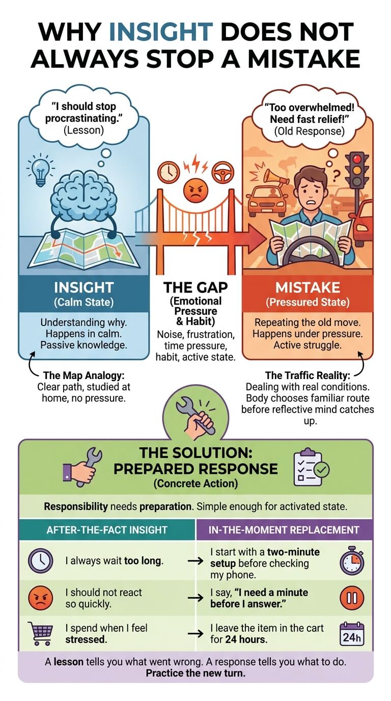 Why Insight Does Not Always Stop a Mistake