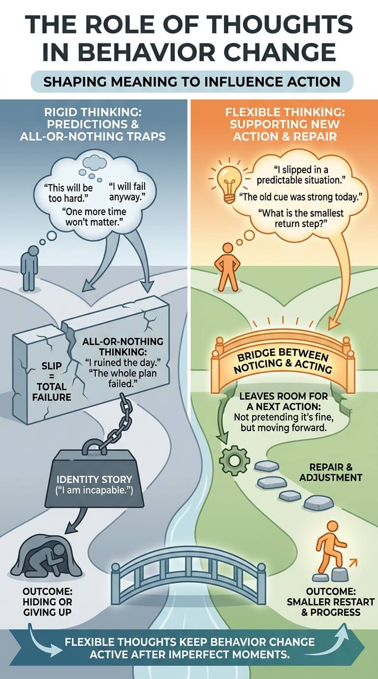The Role of Thoughts in Behavior Change
