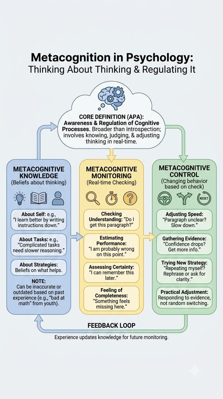 What Metacognition Means in Psychology
