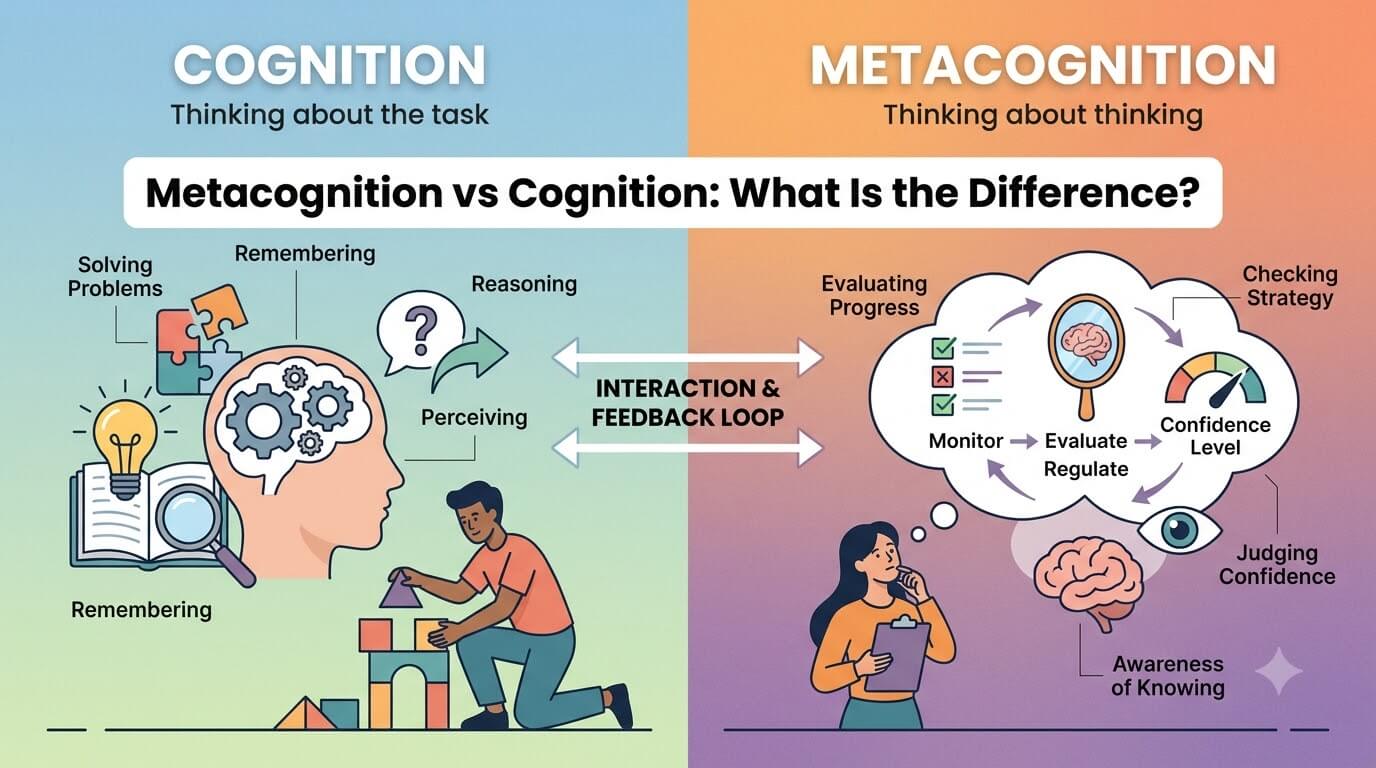 Metacognition vs Cognition: What Is the Difference? thumbnail