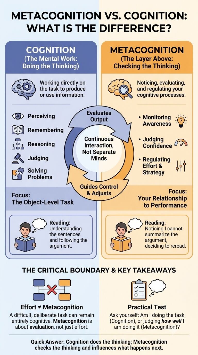 Metacognition vs Cognition