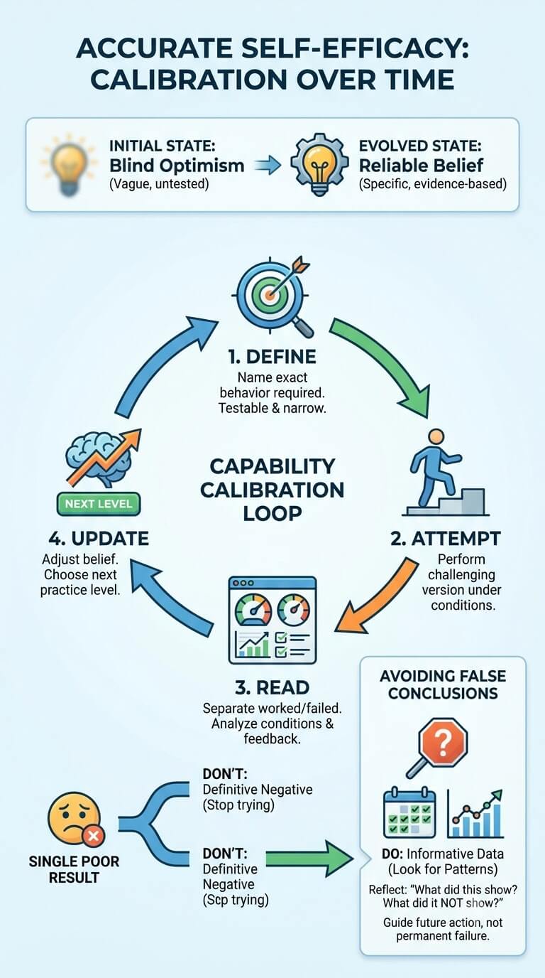 How Self-Efficacy Becomes More Accurate Over Time