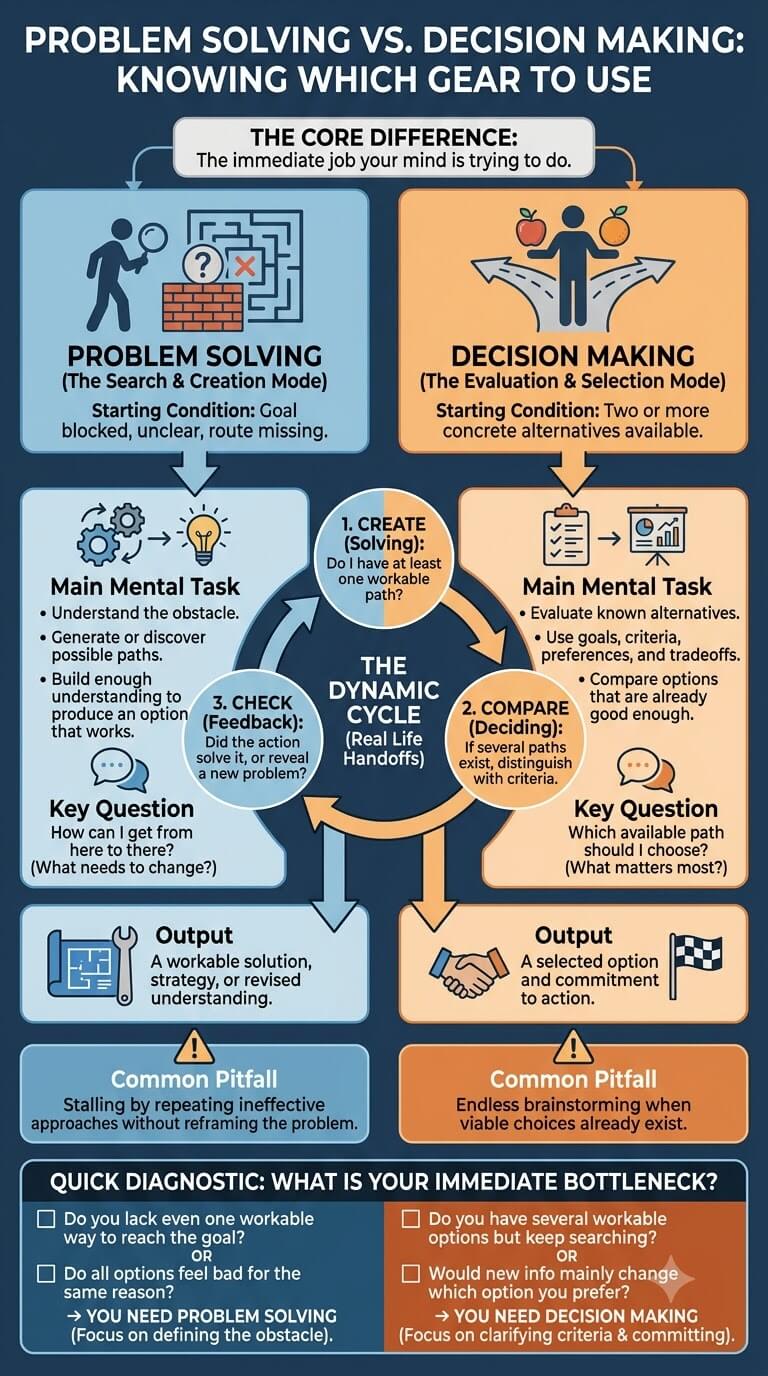 Problem Solving vs Decision Making