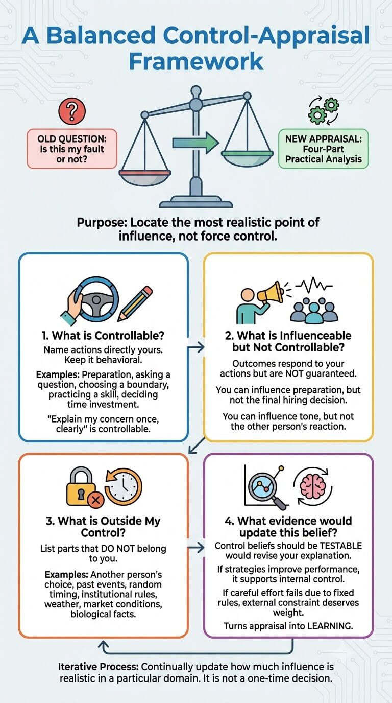A Balanced Control-Appraisal Framework