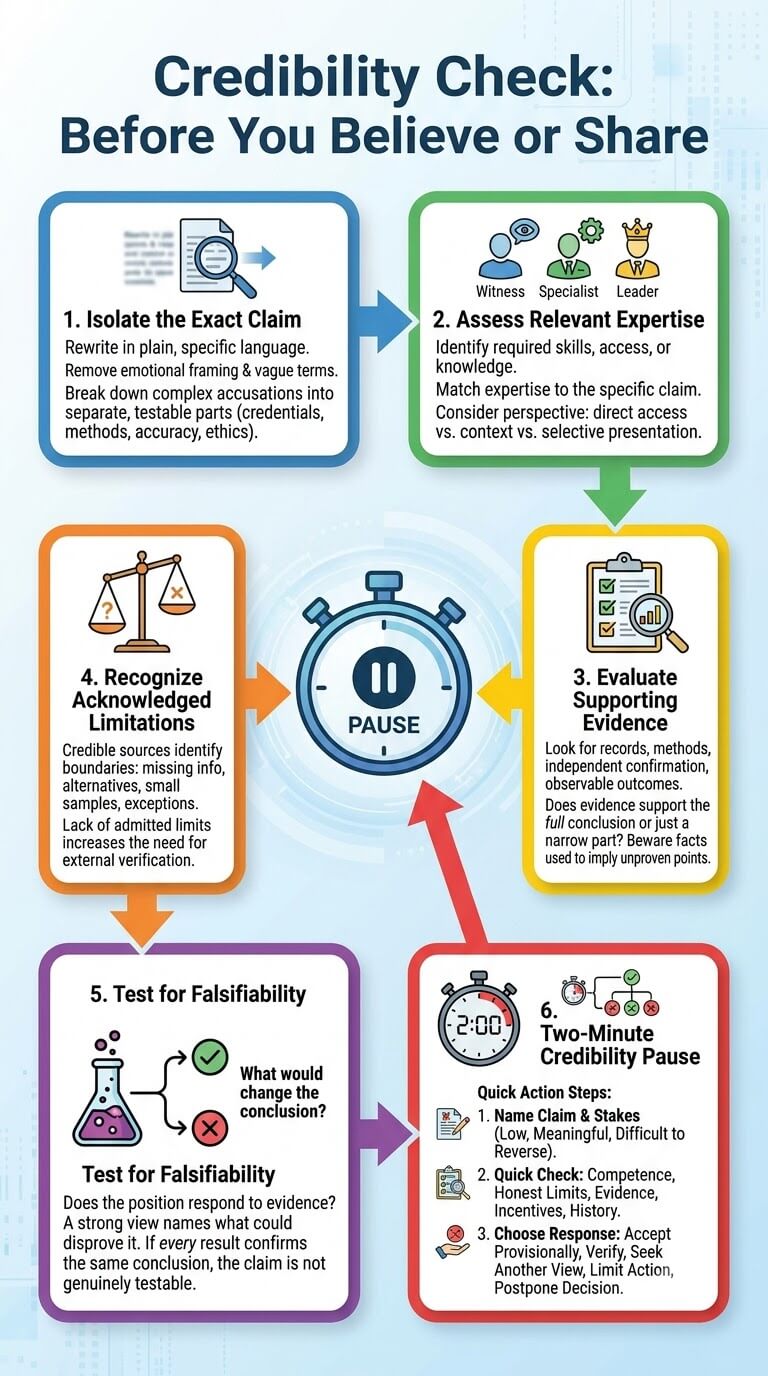 A Credibility Check Before You Believe or Share