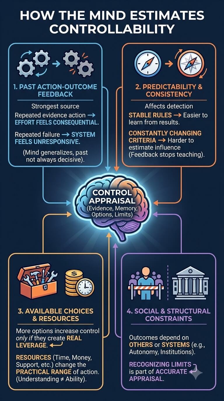 How the Mind Estimates Controllability