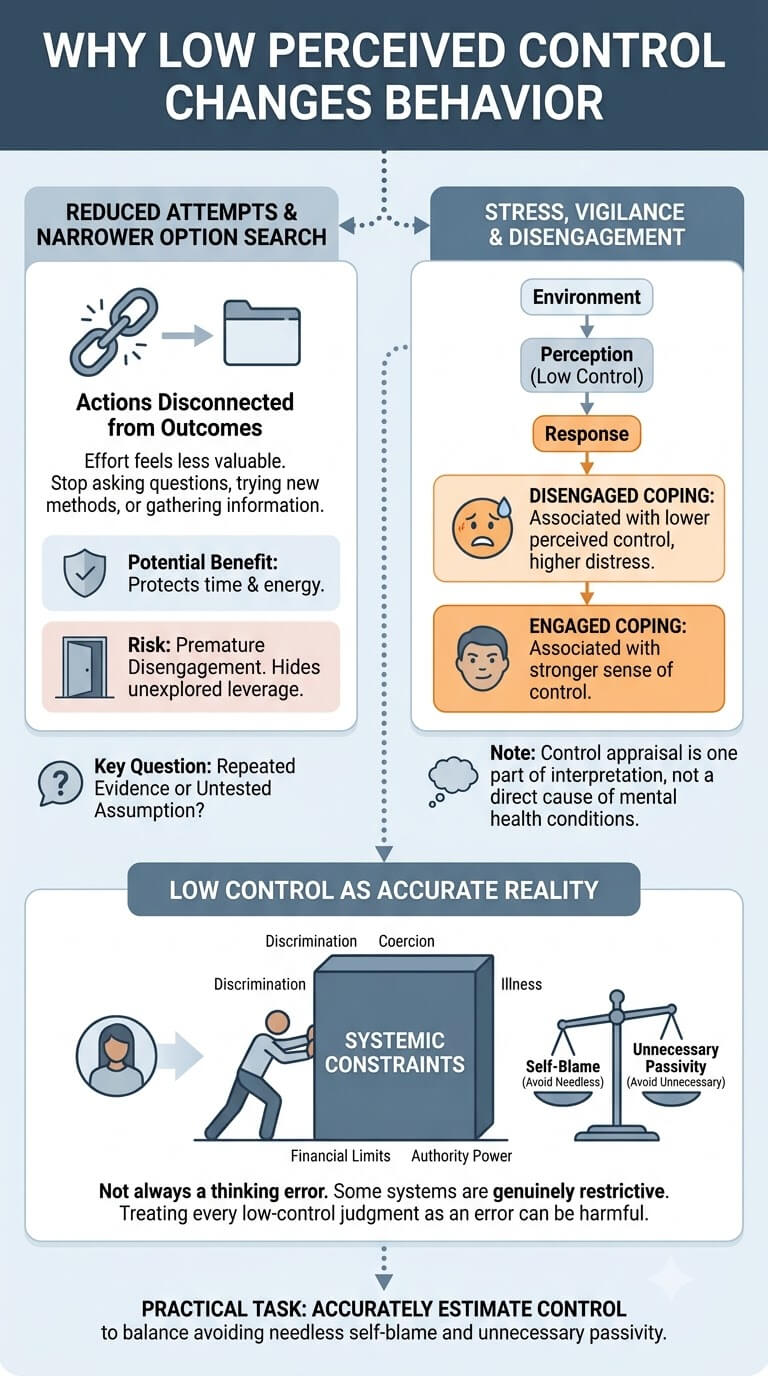 Why Low Perceived Control Changes Behavior