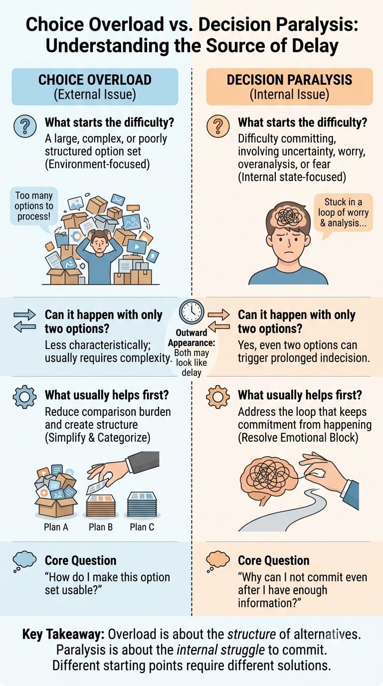 Choice Overload vs Decision Paralysis