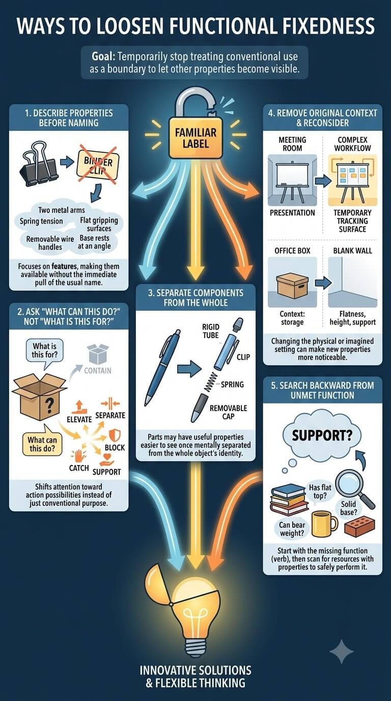 Ways to Loosen Functional Fixedness