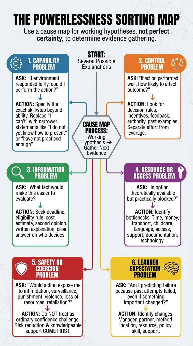 The Powerlessness Sorting Map
