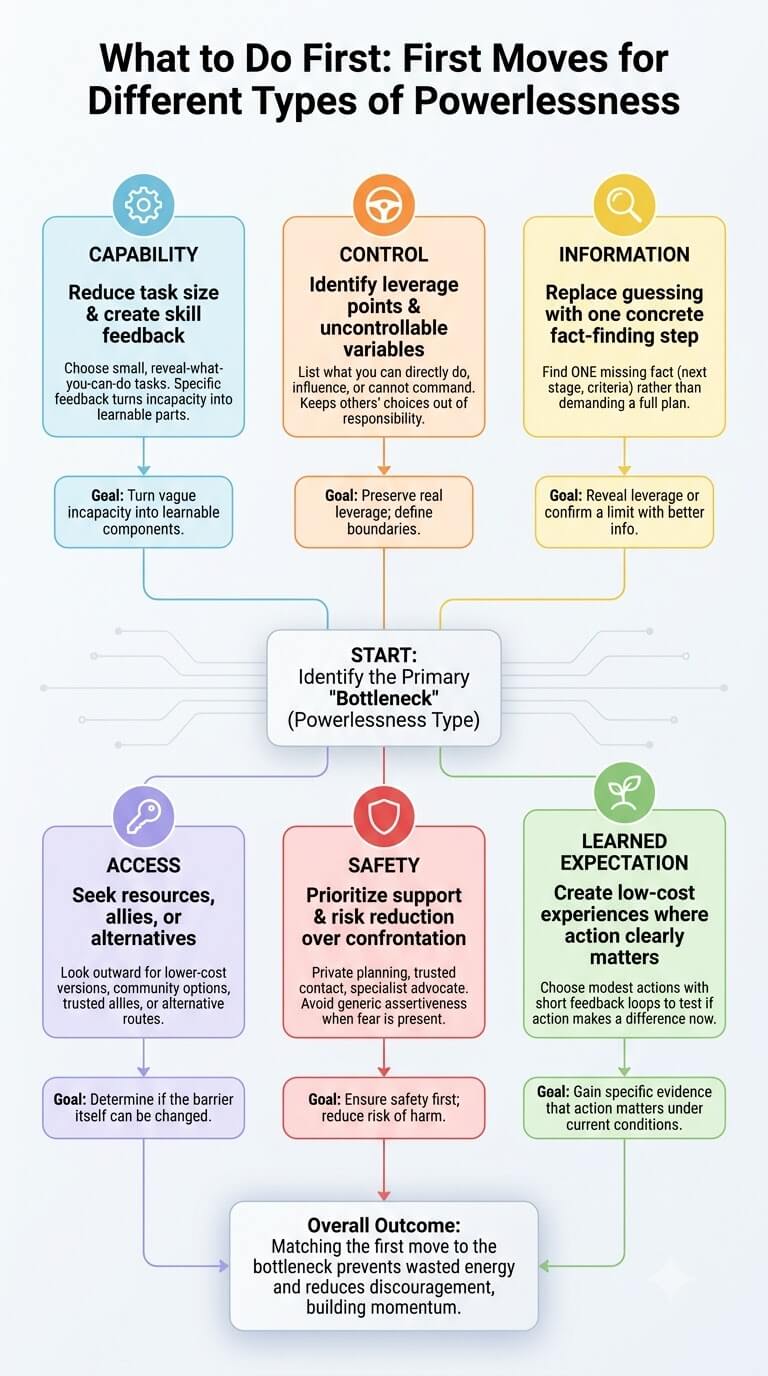 What to Do First for Each Type of Powerlessness
