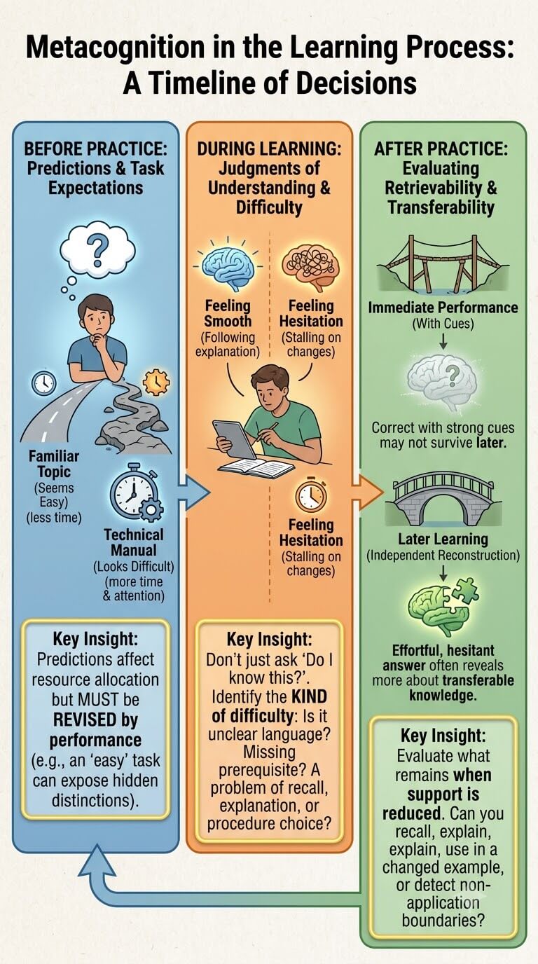 Where Metacognition Enters the Learning Process