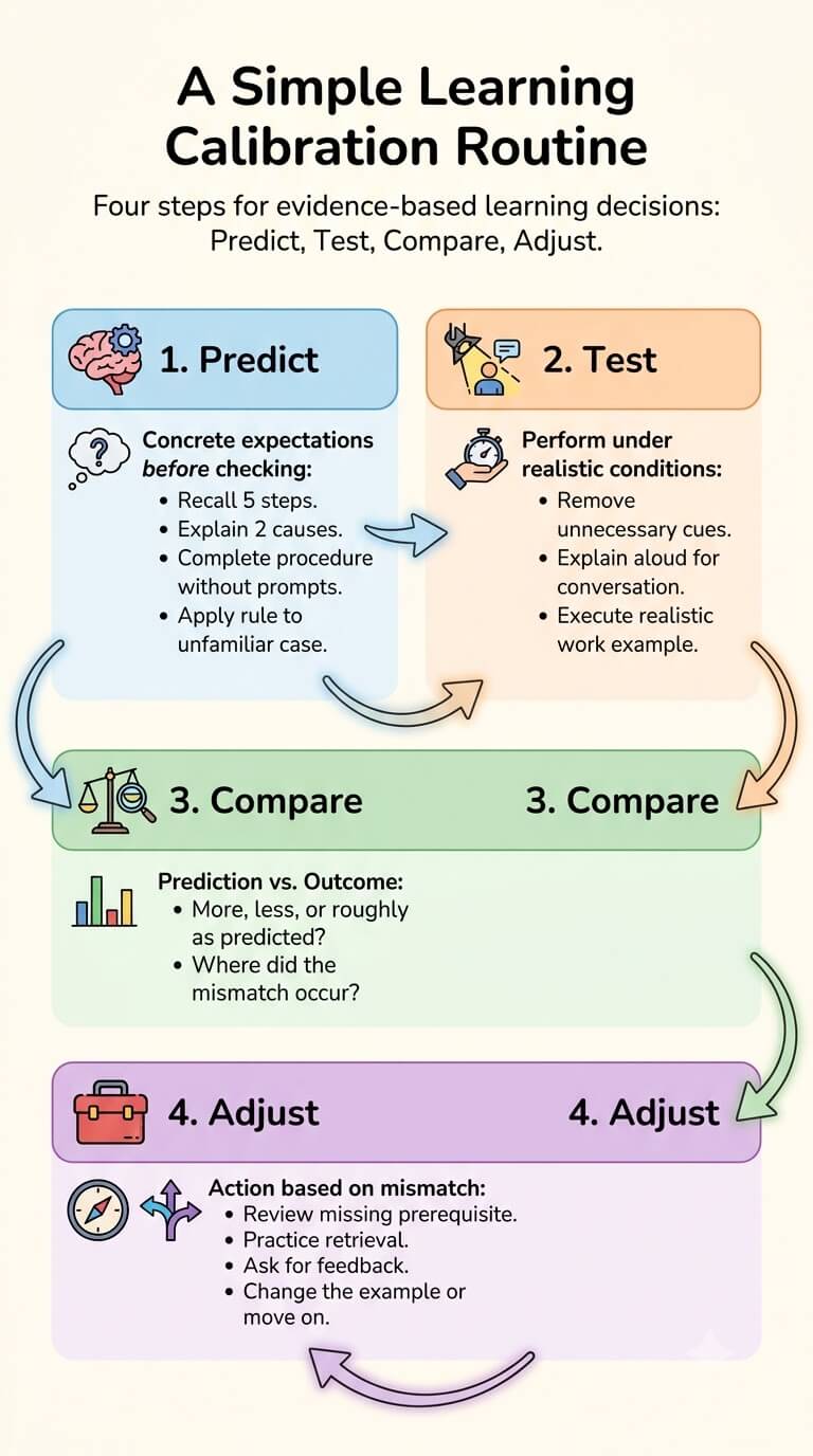 A Simple Learning Calibration Routine