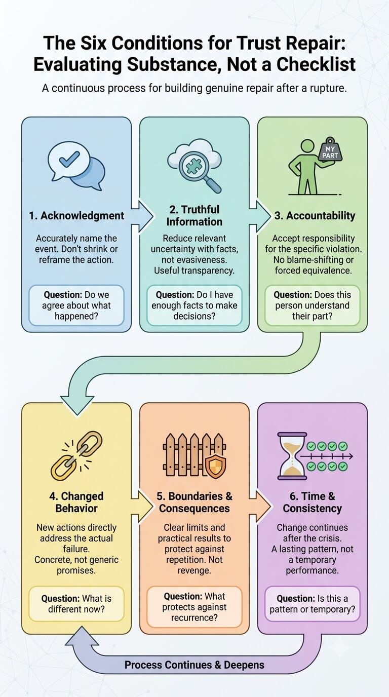 The Six Conditions for Trust Repair