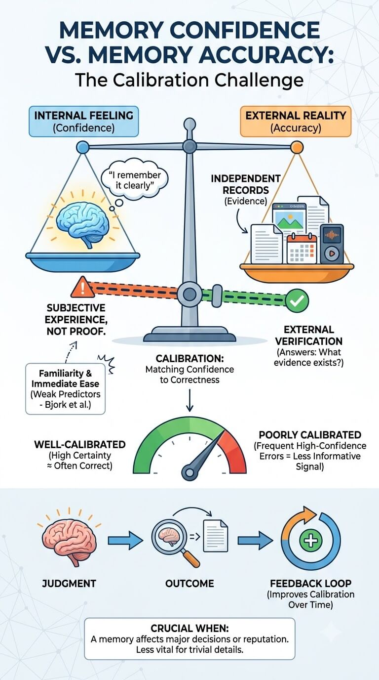 Memory Confidence vs Memory Accuracy