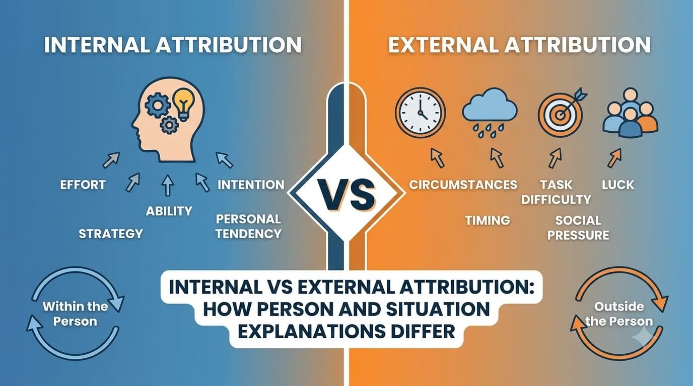 Internal vs External Attribution: How Person and Situation Explanations Differ thumbnail
