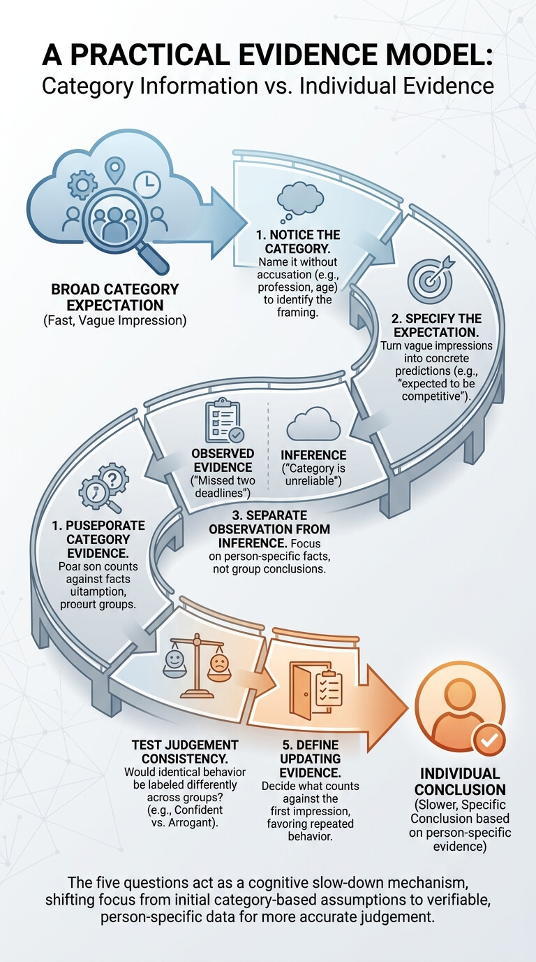 A Practical Evidence Model: Category Information vs Individual Evidence