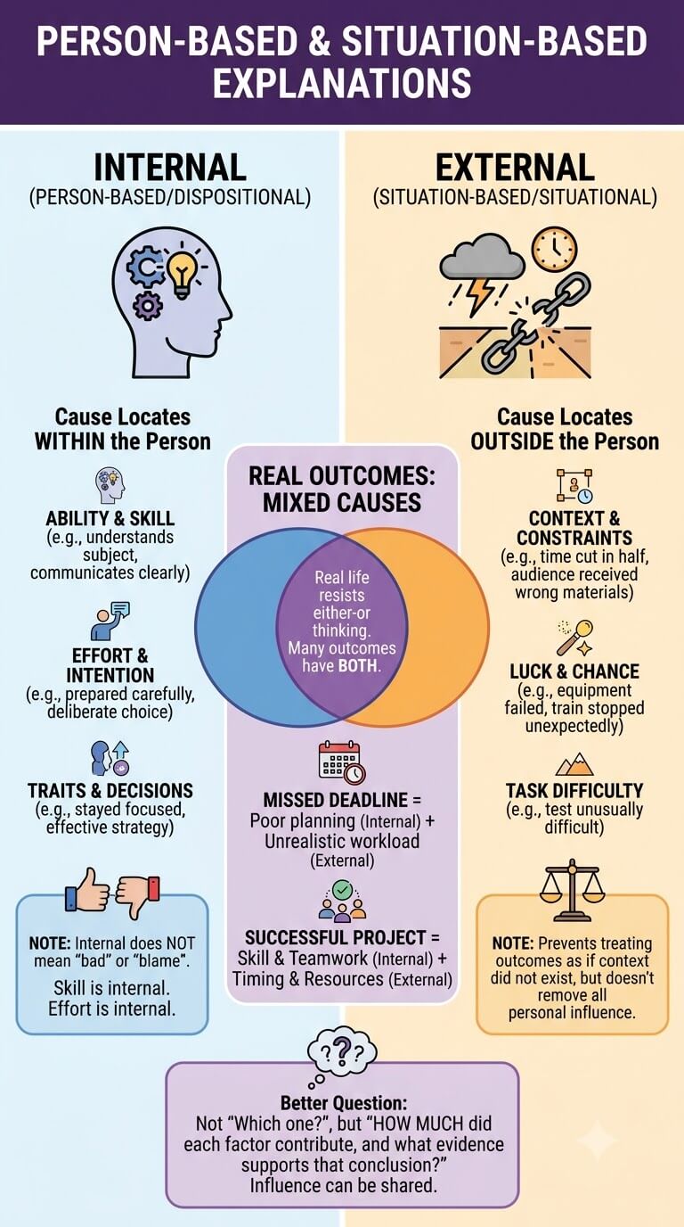 Person-Based and Situation-Based Explanations