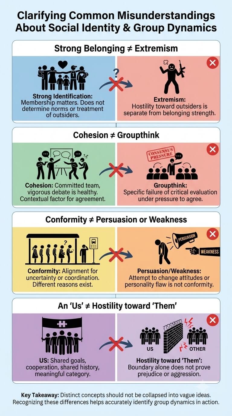 Common Misunderstandings About Social Identity and Group Dynamics