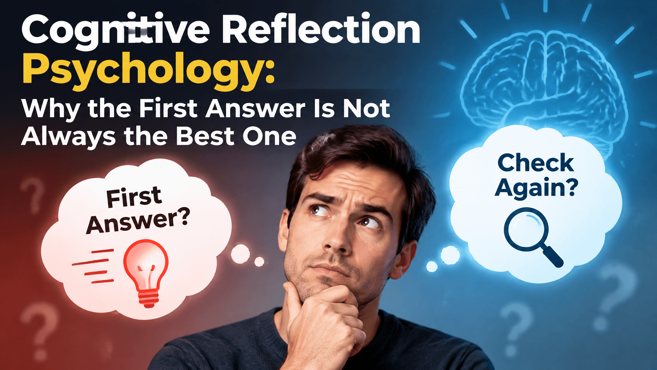Cognitive Reflection Psychology: Why the First Answer Is Not Always the Best One thumbnail