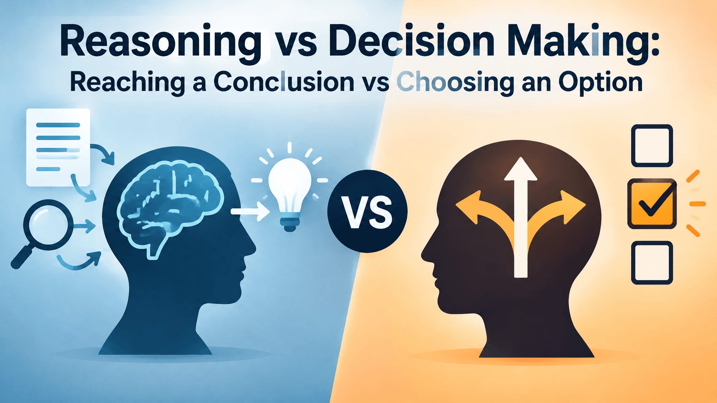 Reasoning vs Decision Making: Reaching a Conclusion vs Choosing an Option thumbnail