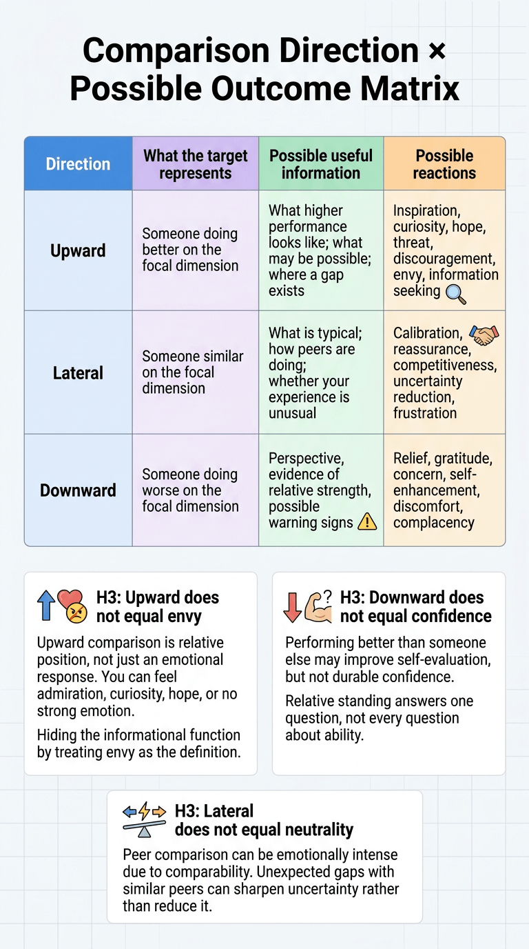 Comparison Direction × Possible Outcome Matrix