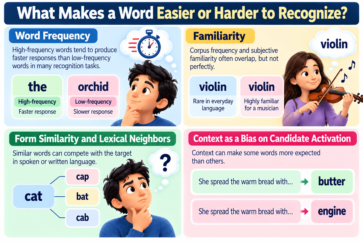 What Makes a Word Easier or Harder to Recognize?