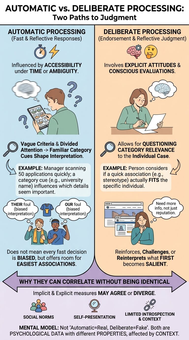 Automatic vs Deliberate Processing