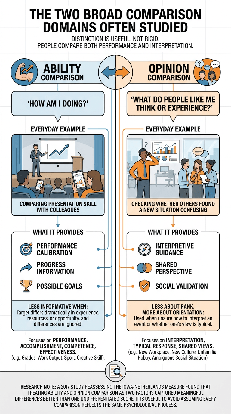 The Two Broad Comparison Domains Often Studied