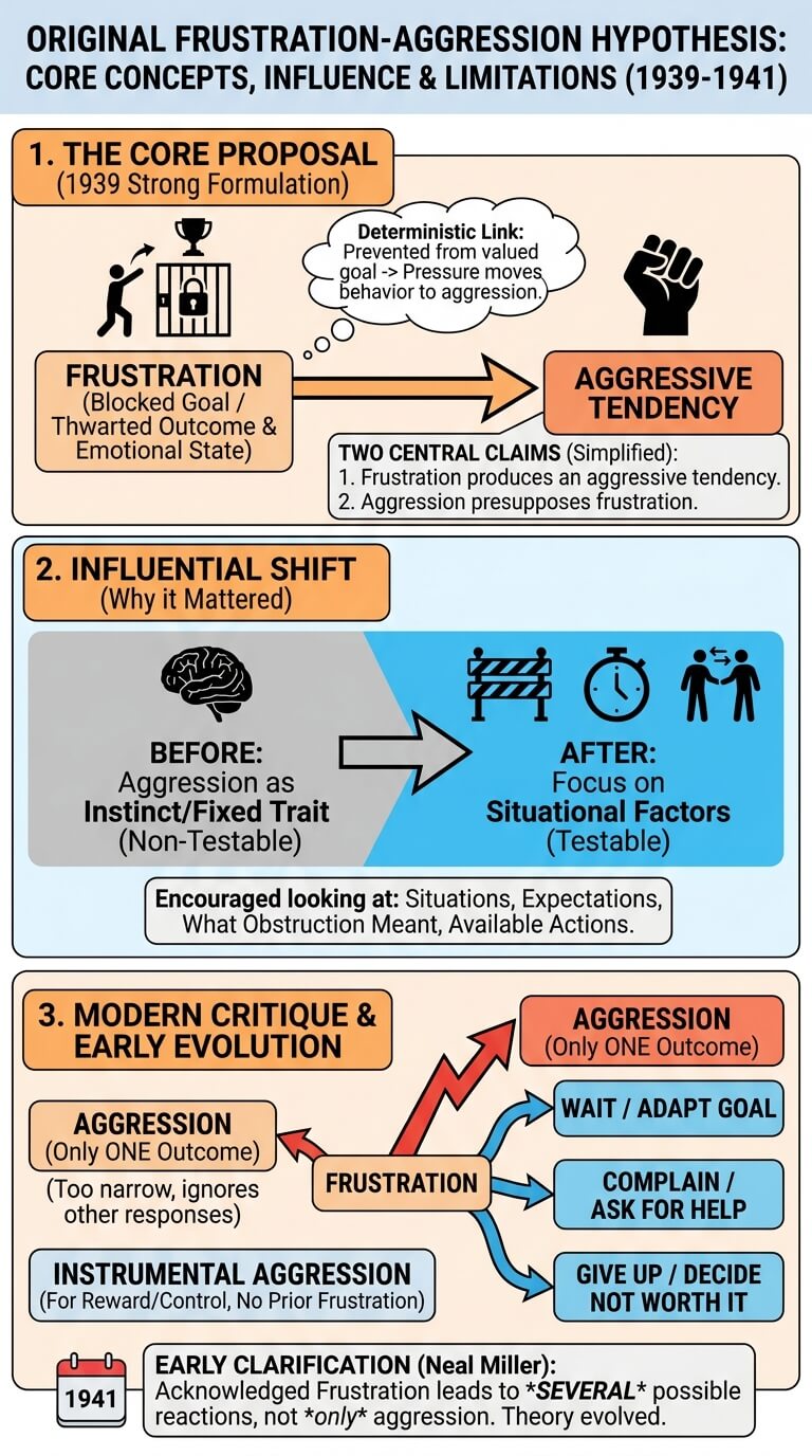 What the Original Frustration-Aggression Hypothesis Proposed