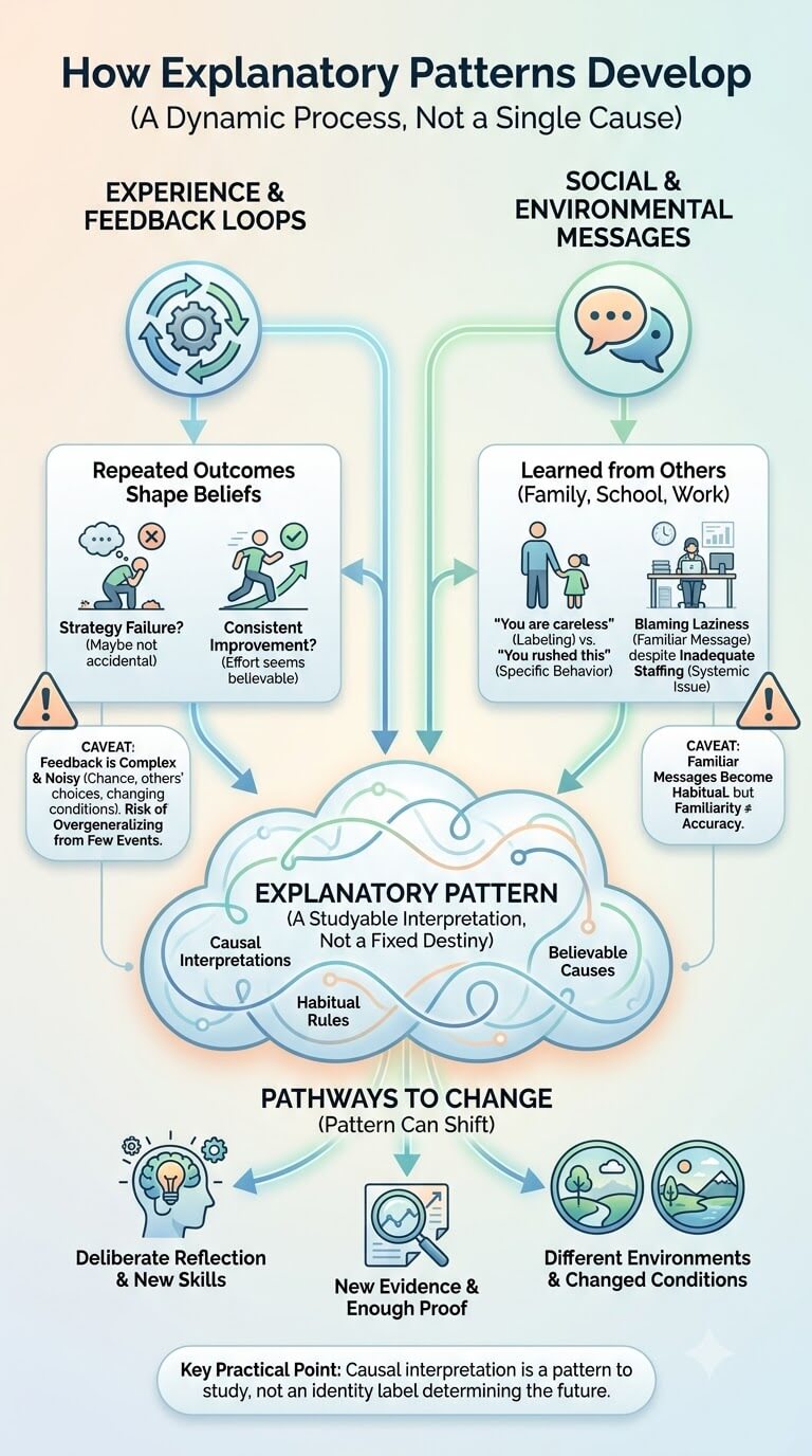 How Explanatory Patterns May Develop