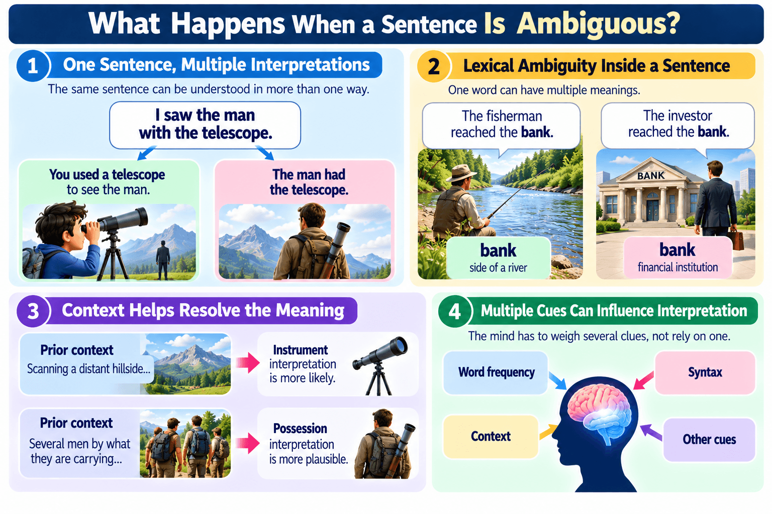 What Happens When a Sentence Is Ambiguous?