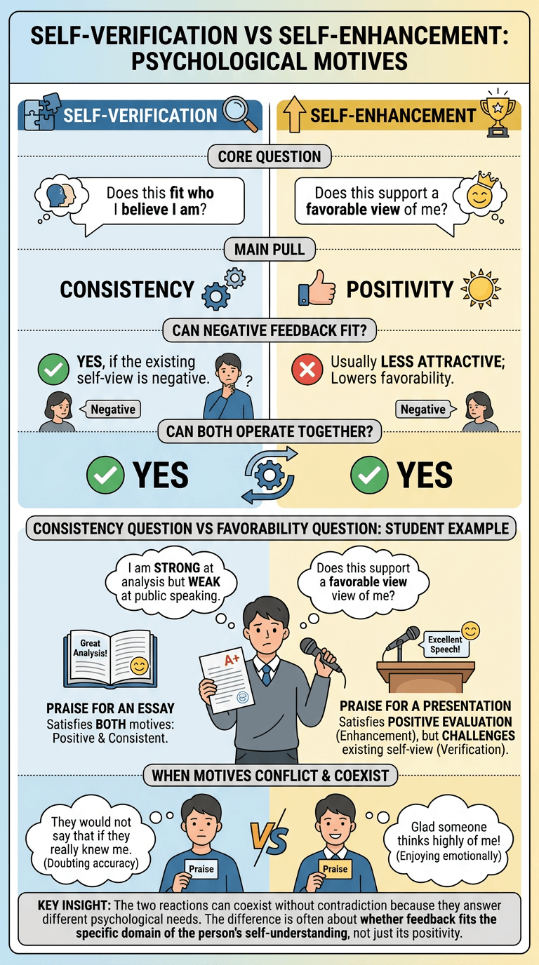 Self-Verification vs Self-Enhancement