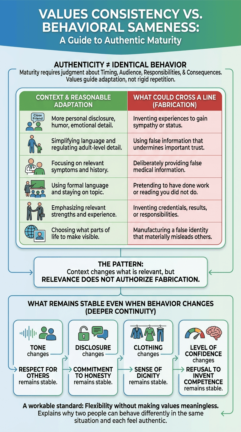 Values Consistency Is Not the Same as Behavioral Sameness