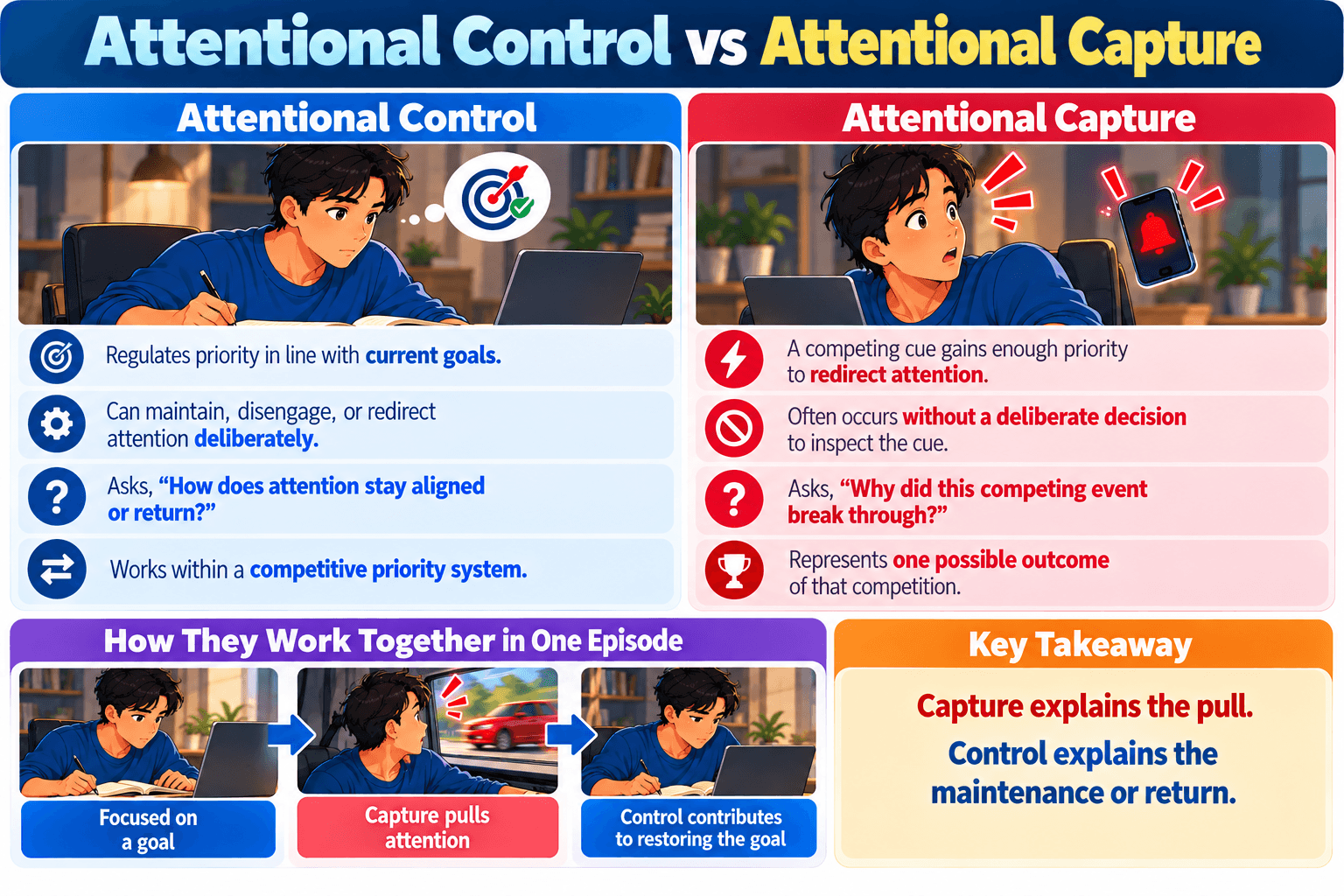 Attentional Control vs Attentional Capture