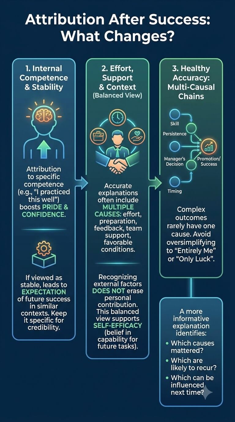 Attribution After Success: What Changes?