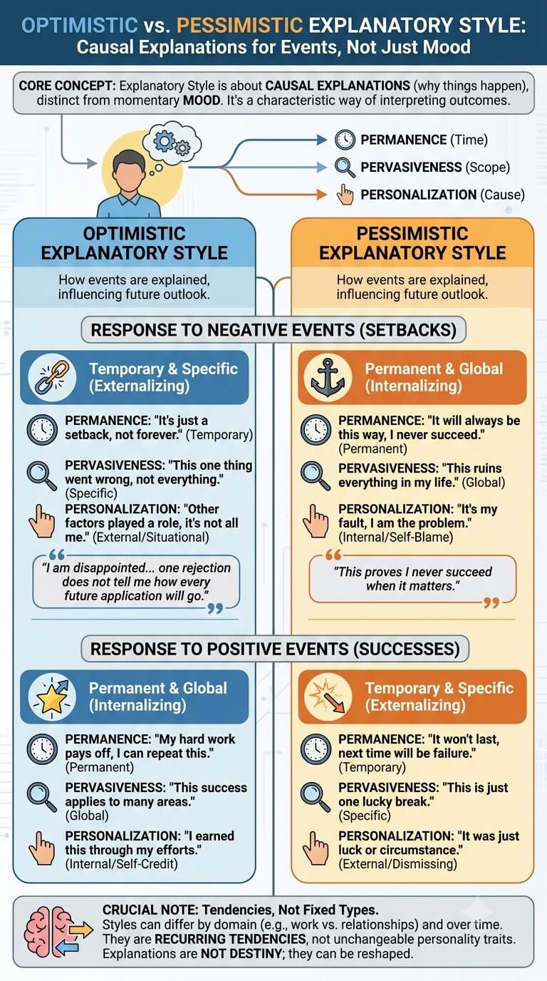 What Makes an Explanatory Style Optimistic or Pessimistic?