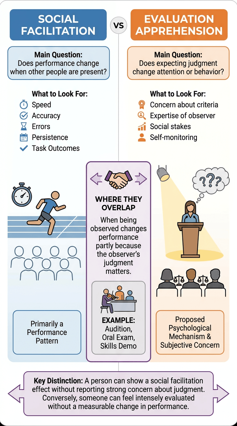 Social Facilitation vs Evaluation Apprehension
