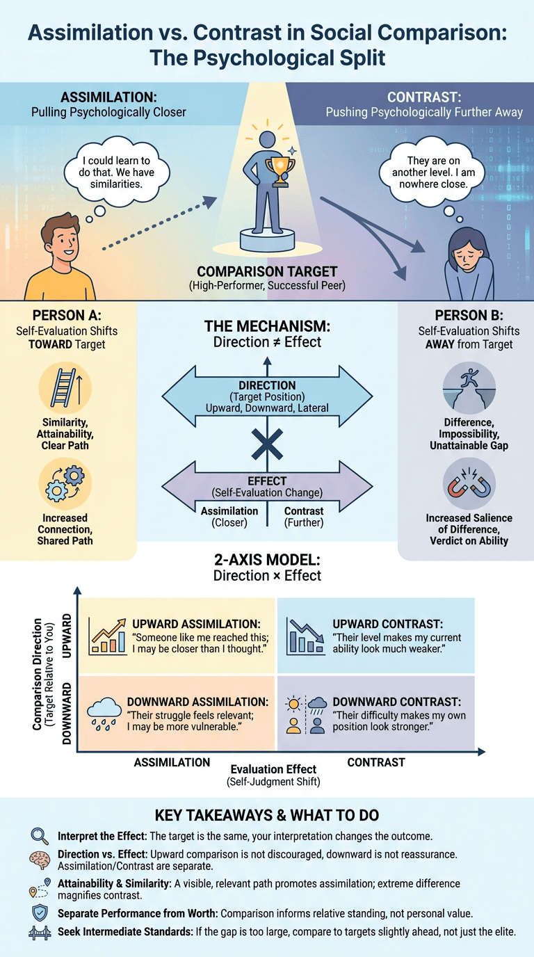 Assimilation vs Contrast in Social Comparison