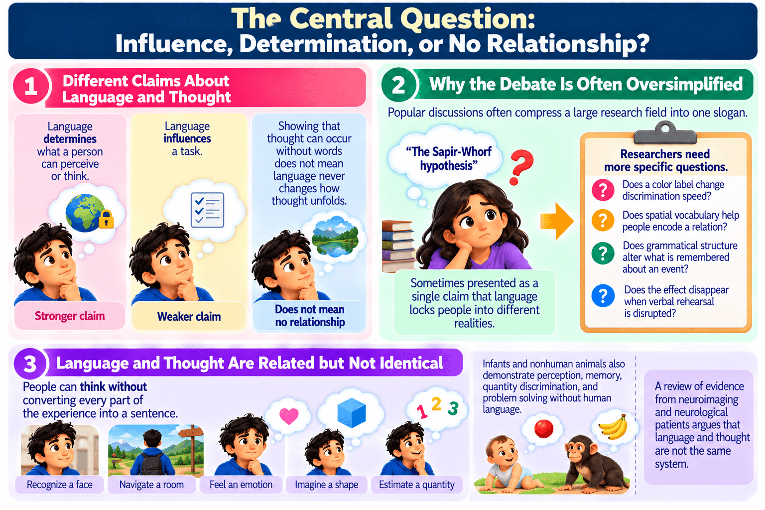 The Central Question: Influence, Determination, or No Relationship?
