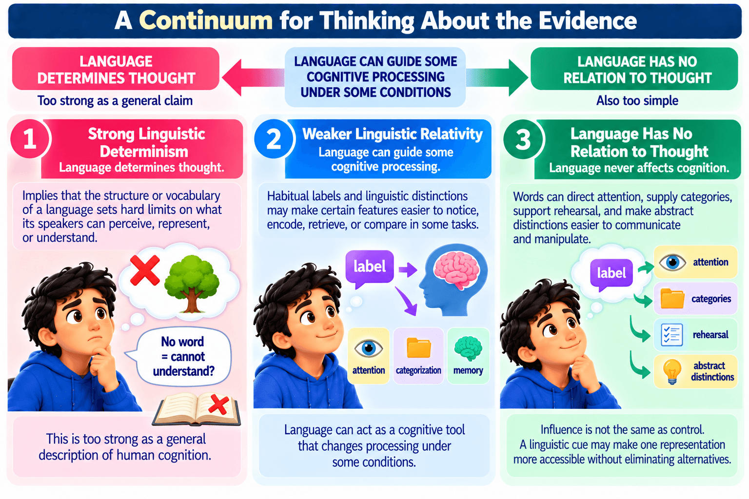 A Continuum for Thinking About the Evidence