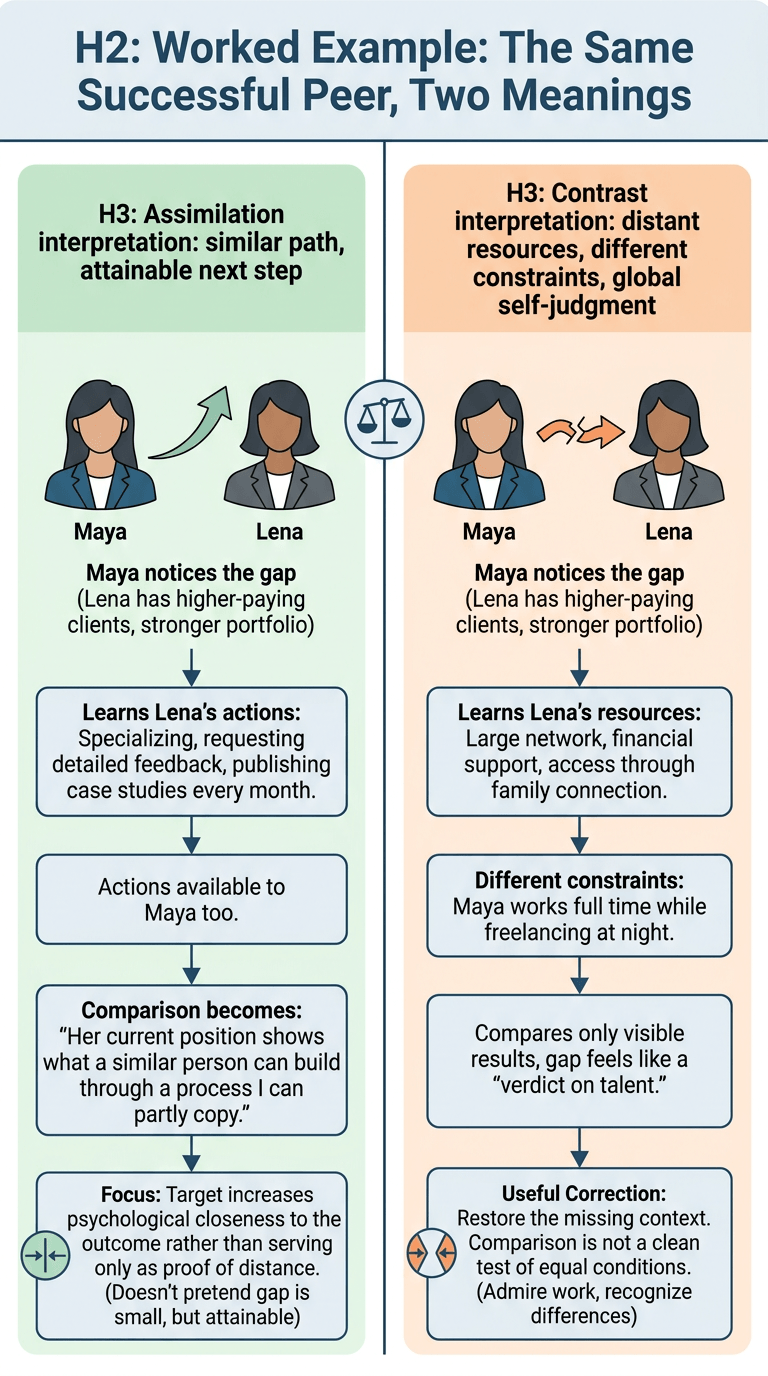Worked Example: The Same Successful Peer, Two Meanings