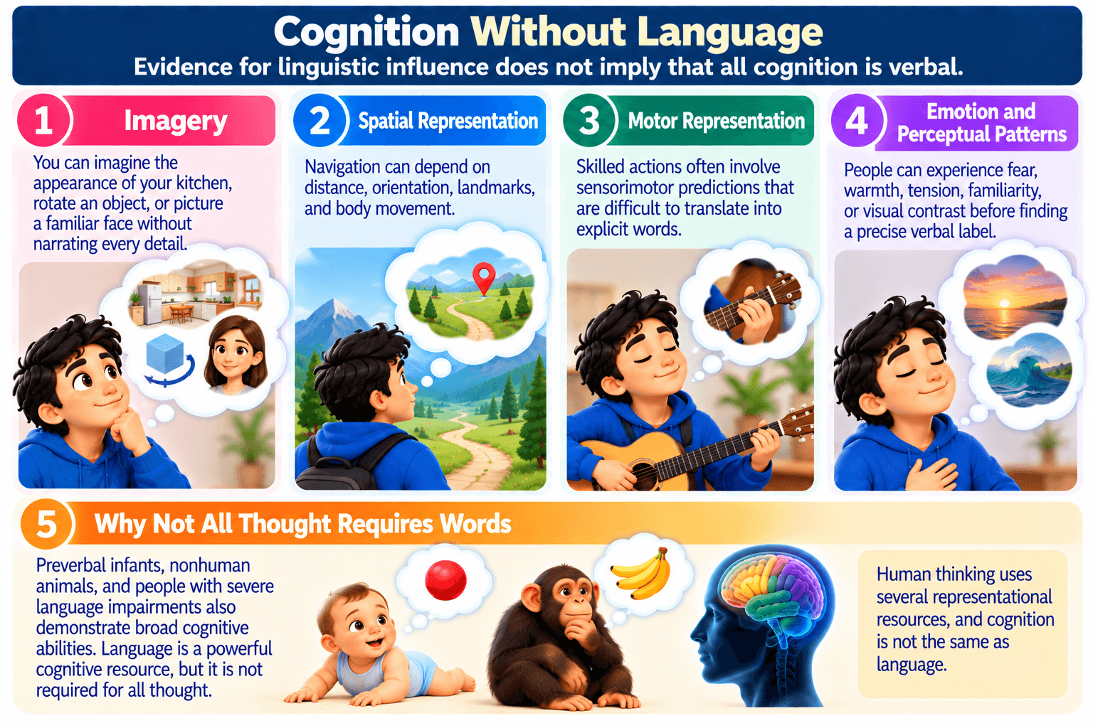Cognition Without Language