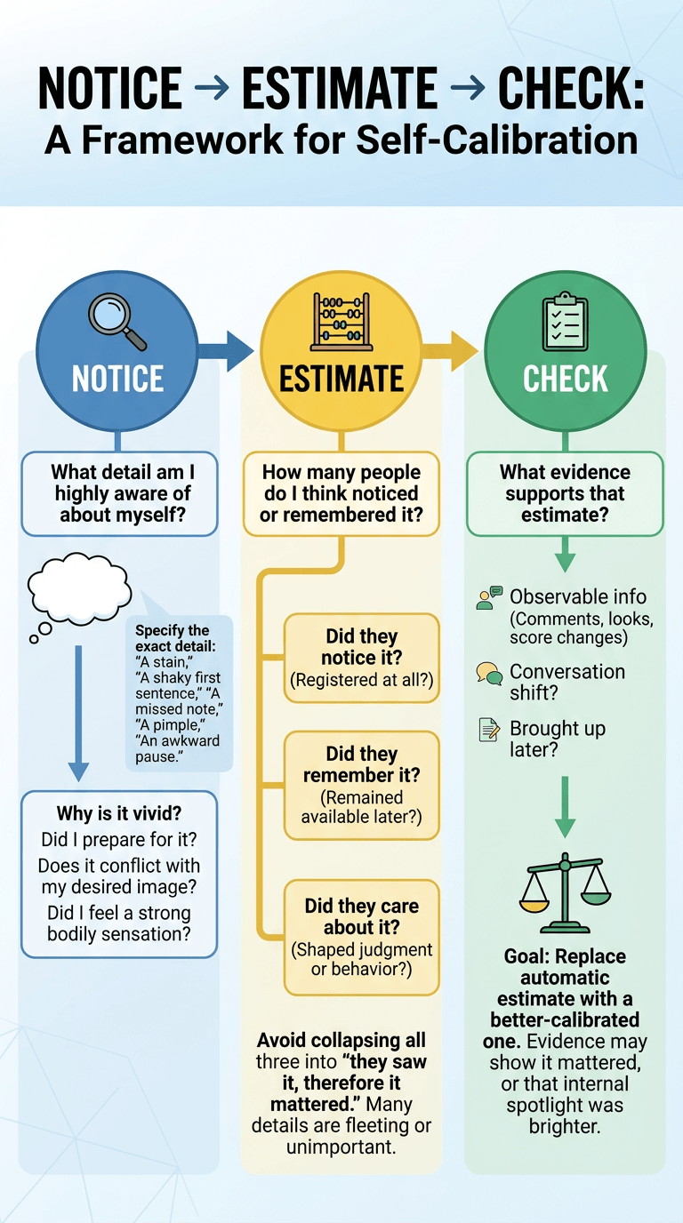The NOTICE → ESTIMATE → CHECK Framework