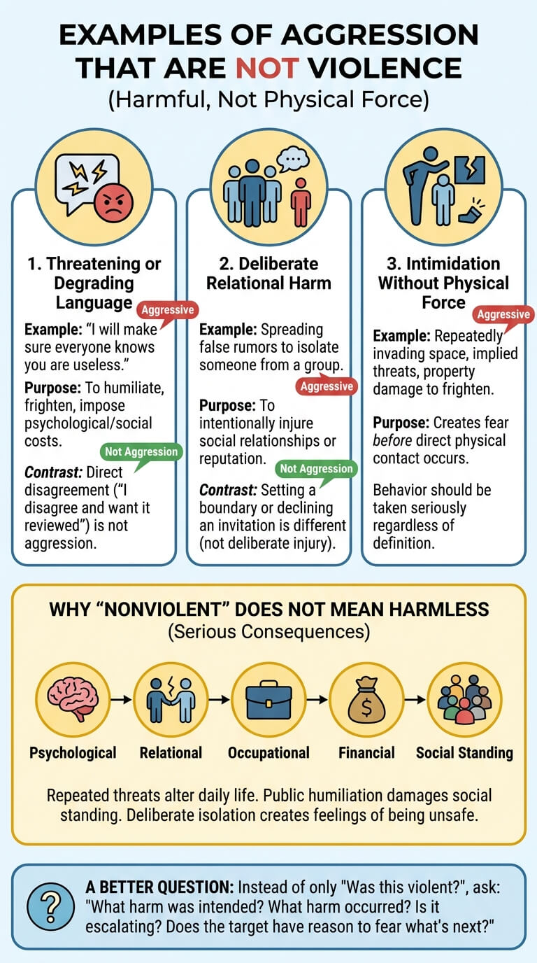 Examples of Aggression That Are Not Violence