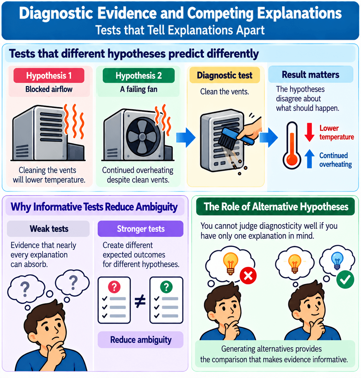 Diagnostic Evidence and Competing Explanations