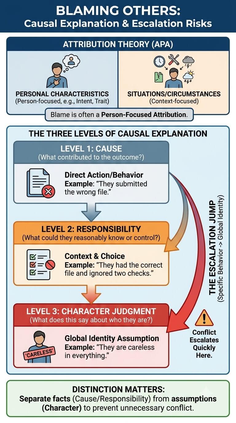 Blaming Others as a Causal Explanation